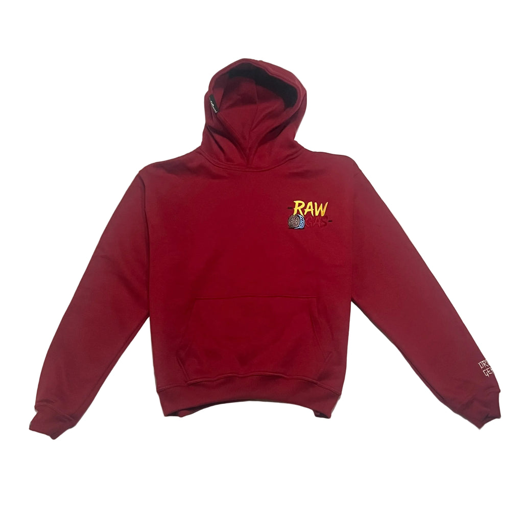Full Throttel oversized Hoodie Weinrot