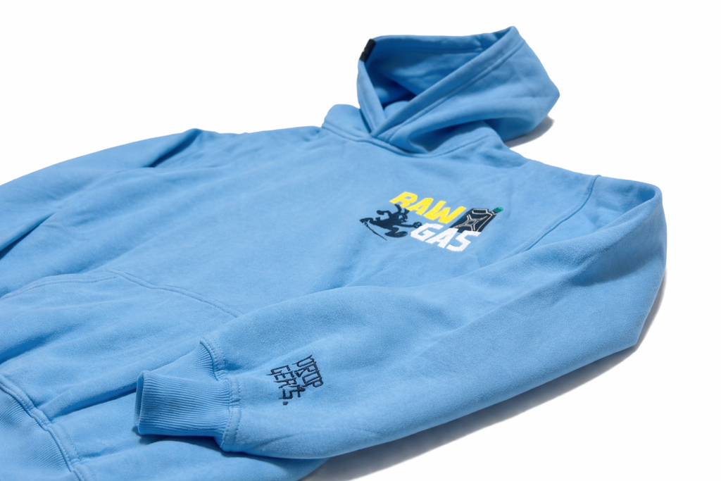 Rabbit´s Fuel oversized Hoodie Himmelblau