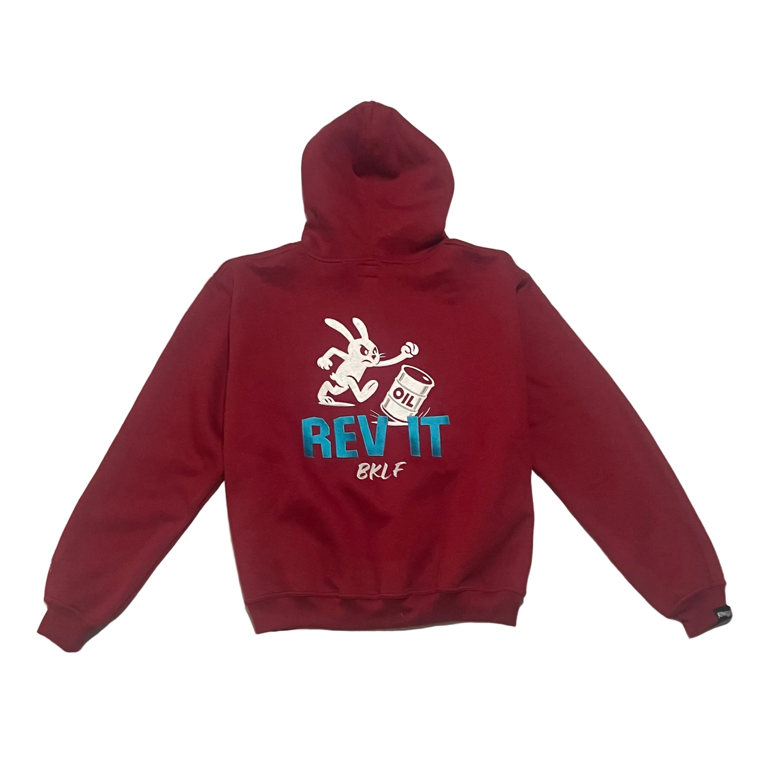 Rabbit´s Fuel oversized Hoodie weinrot
