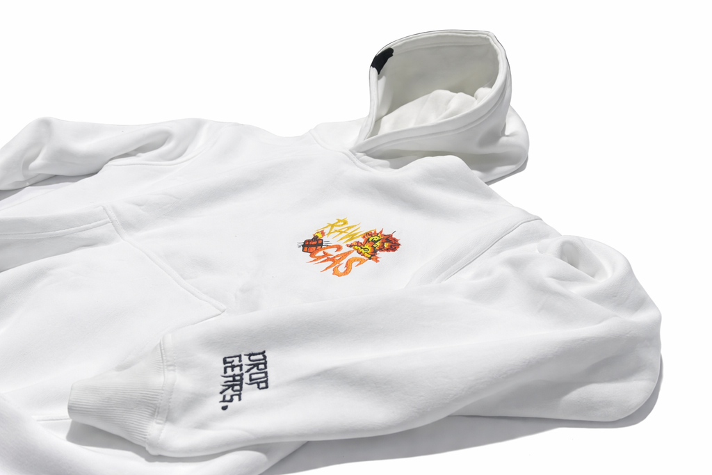 Satanic Motorworks oversized Hoodie Weiß