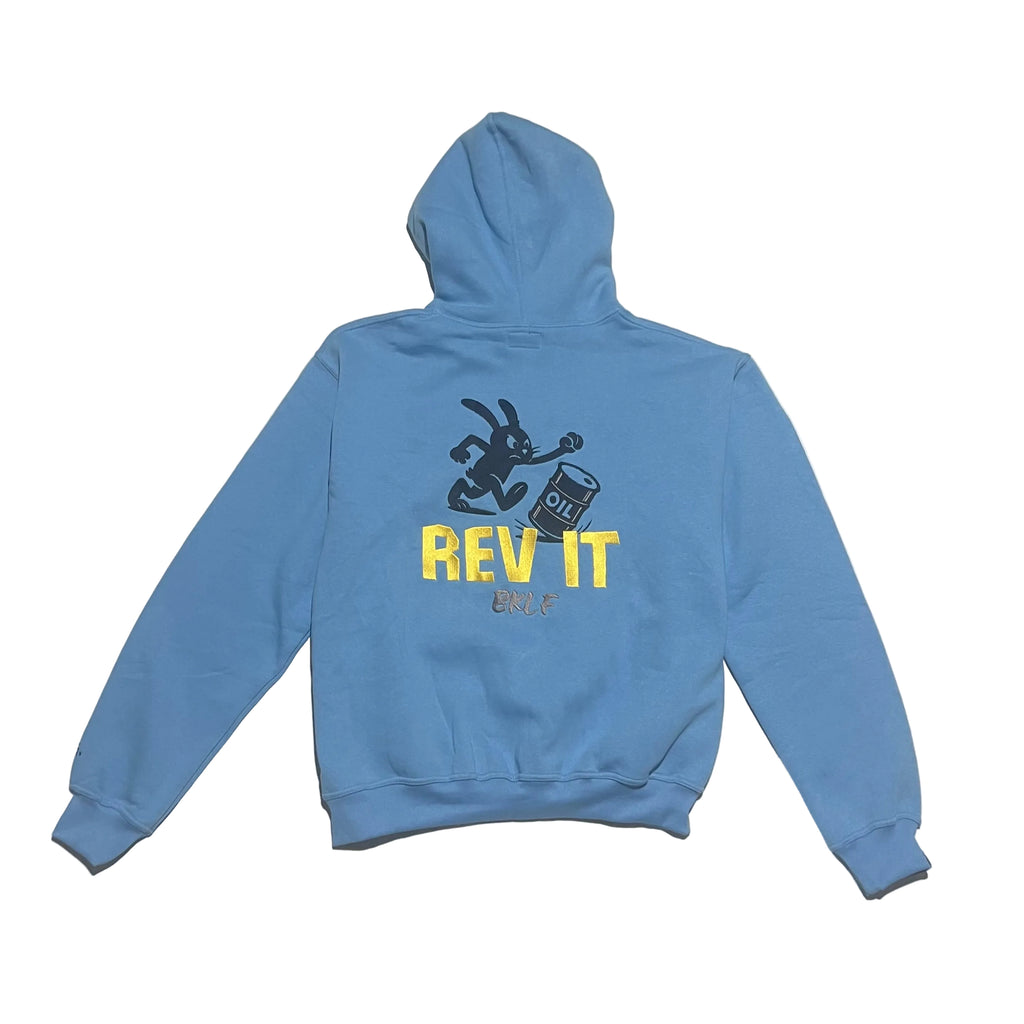 Rabbit´s Fuel oversized Hoodie Himmelblau