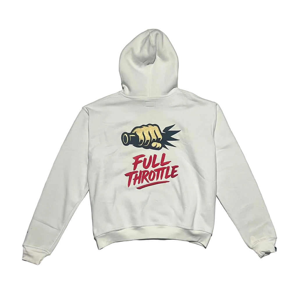 Full Throttel oversized Hoodie Weiß