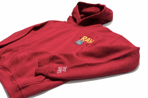 Full Throttel oversized Hoodie Weinrot