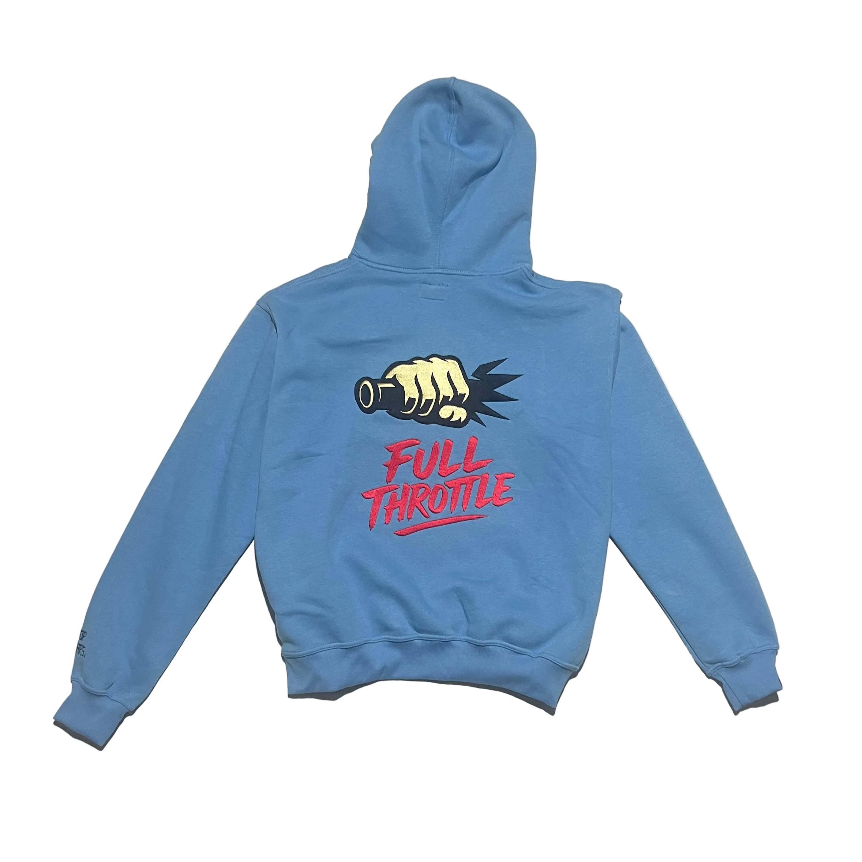 Full Throttel oversized Hoodie Himmelblau