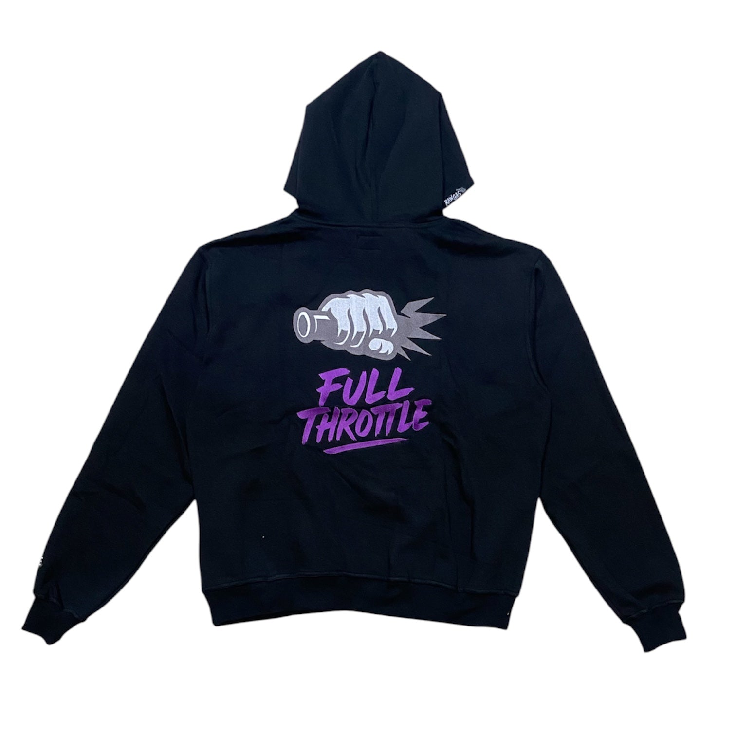 Full Throttel Purple oversized Hoodie Schwarz